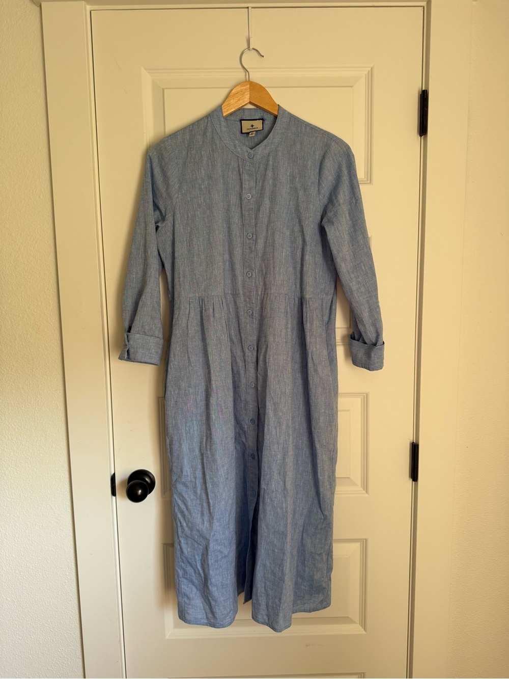 Tuckernuck Cotton Button-Front Midi Shirt-Dress